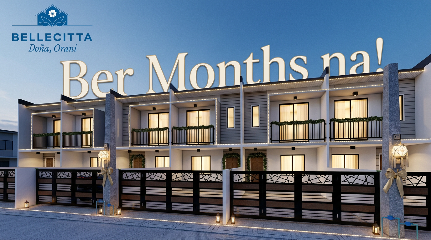 Bellecitta Doña Orani townhouses decorated for the Ber Months season.